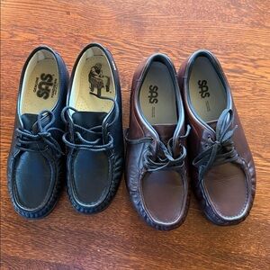 SAS size 10W tie up loafers. Two pairs.